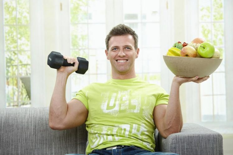 Exercicio e unha dieta saudable para aumentar a potencia